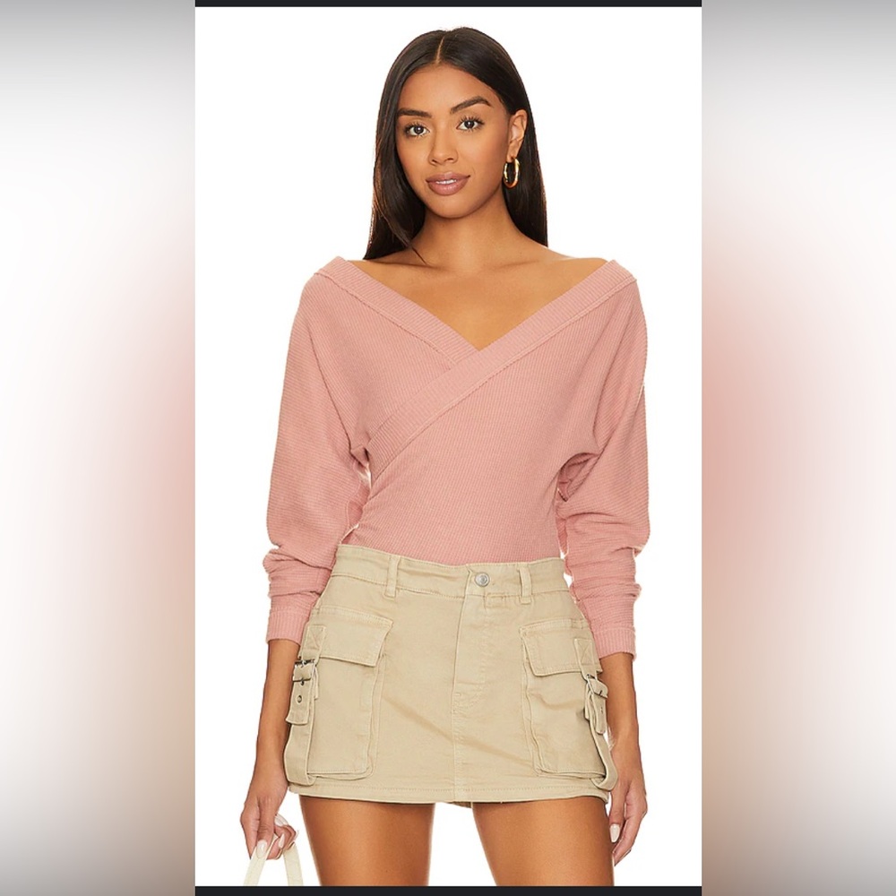 NWT Free People X Intimately FP Lovin This Feeling Bodysuit in Smoke Rose